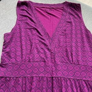 L.L.Bean purple Sleeveless V-Neck Summer Dress Medium